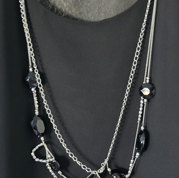 BCX Blouse Women Sz M Black Sleveless Sheer Attached Accessories Summer - Picture 9 of 9